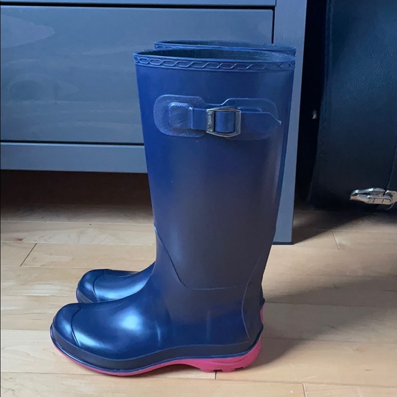 Navy blue rain boots - Picture 3 of 7